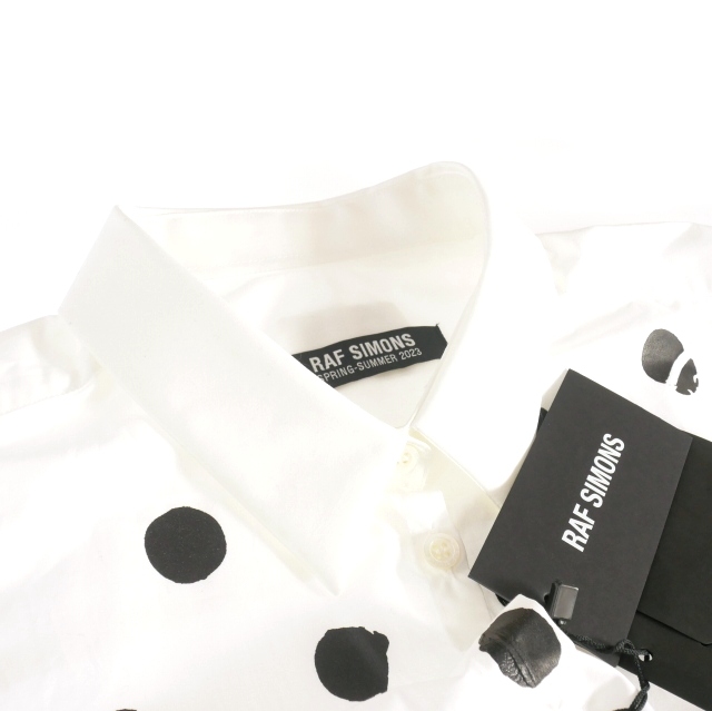 中古】未使用品 ラフシモンズ RAF SIMONS 23SS SHORT SLEEVE POLKA
