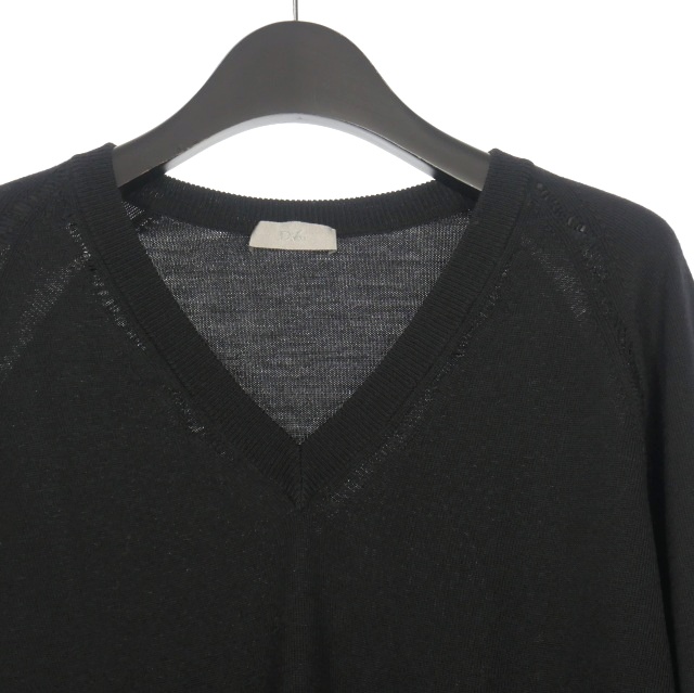 中古】ディオールオム Dior HOMME 09SS グランジ加工 Vネックニット
