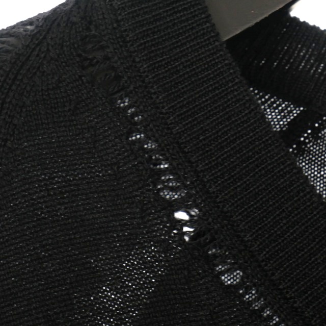 中古】ディオールオム Dior HOMME 09SS グランジ加工 Vネックニット