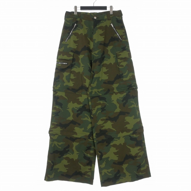【中古】未使用品 ヴェトモン VETEMENT Transformer Camo Pants カモフラカーゴパンツ 31 Canvas Khaki カーキ