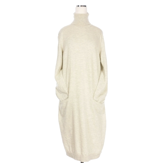 【中古】マルタンマルジェラ Martin Margiela 白タグ 12AW フェイクレイヤード ハイネック ニットワンピース ドレス