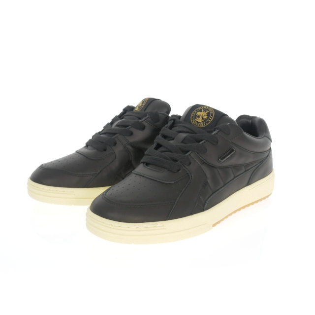 【中古】パームエンジェルス PALM ANGELS University レザースニーカー 靴 43 ブラック 黒 PMIA078E23LEA0021010