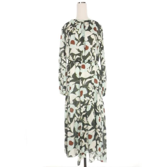 【中古】クリスチャン ワイナンツ christian wijnants フラワープリント プルオーバーロングワンピース ドレス シルク