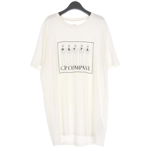 【中古】シーピーカンパニー C.P.COMPANY patta T-shirt プリントTシャツ カットソー 半袖 XL ホワイト 白