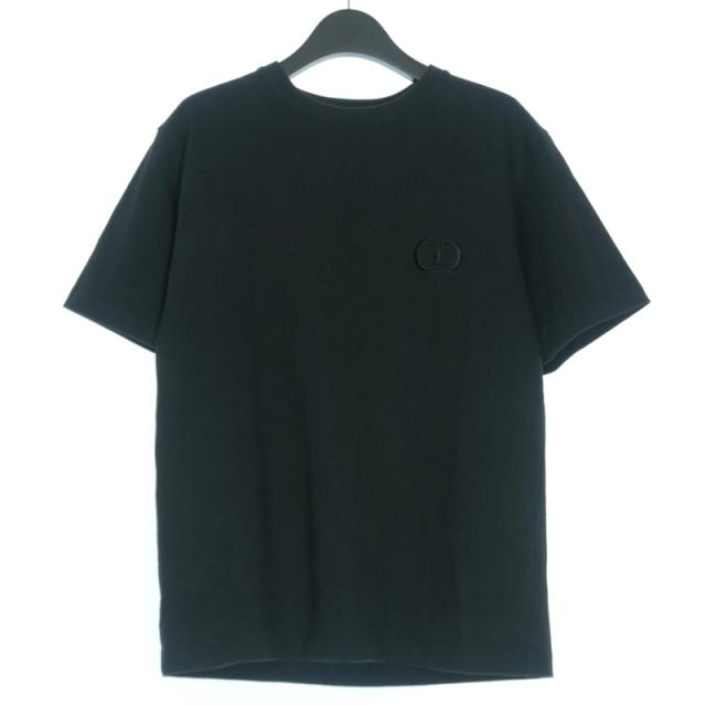 【中古】ディオール Dior CD Icon Tシャツ リラックス フィット カットソー 半袖 XS ブラック 黒 943J605A0554 メンズ