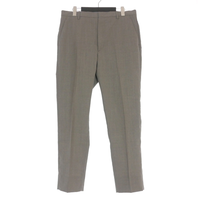 【中古】プラダ PRADA バージンウール テーパードパンツ スラックス   48 グレー DNA955 S221 国内正規 メンズ