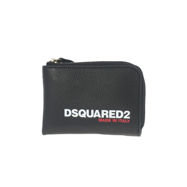 【中古】未使用品 ディースクエアード DSQUARED2 23AW BOB ZIP WALLET コンパクトウォレット 財布 UNI ブラック