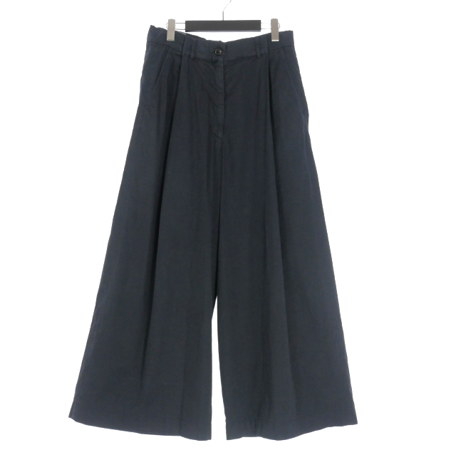 DRIES VAN NOTEN ネイビー ワイドタックパンツ 関税込み】Dries Van