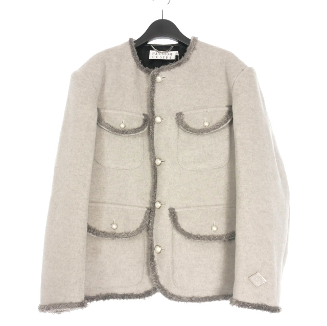 【中古】未使用品 コンダクター el conductorH 25AW SHAGGY NO COLLAR 4BUTTONS JKT ノーカラージャケット 2