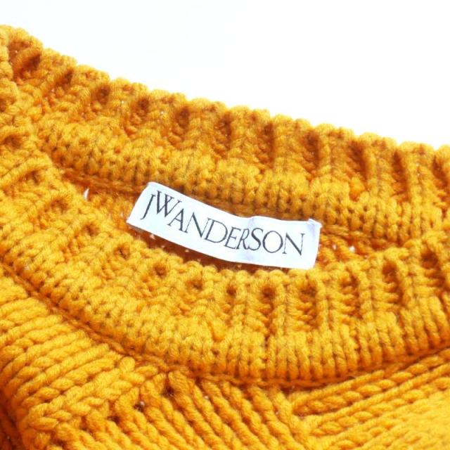 【中古】ジェイダブリューアンダーソン JWアンダーソン J.W.ANDERSON ロゴパッチ クロップド ローゲージニット