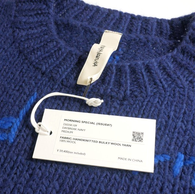 【中古】未使用品 シンヤコズカ SHINYA KOZUKA 25AW MORNING SPECIAL グラフィックニット セーター 長袖 M ブルー 中古】未使用品 シンヤコズカ SHINYA KOZUKA 25AW MORNING SPECIAL