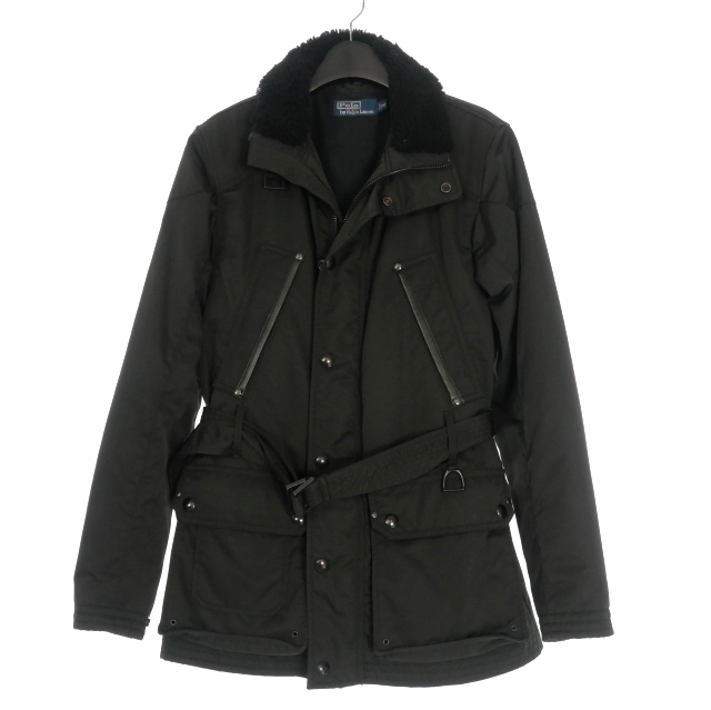 【中古】ポロ バイ ラルフローレン Polo by Ralph Lauren ハンティングジャケット ワークジャケット ブルゾン M ブラック 黒 メンズ