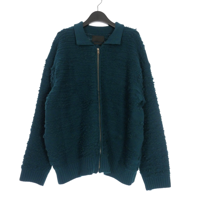 【中古】ヨーク YOKE 24AW FRONT ZIP CARDIGAN ニットブルゾン カーディガン 長袖 2 ブルー系 YK24FW0831S メンズ