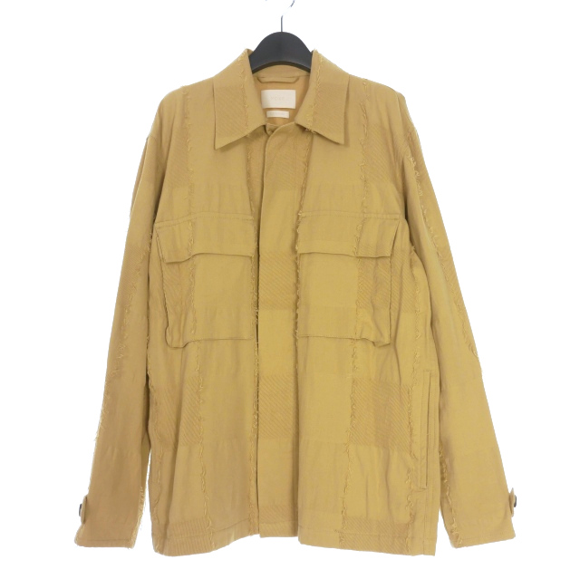 【中古】ヨーク YOKE 24SS BLOCK-JACQUARD UTILITY JACKET ジャケット ブルゾン 長袖 2 ベージュ YK24SS0613B メンズ