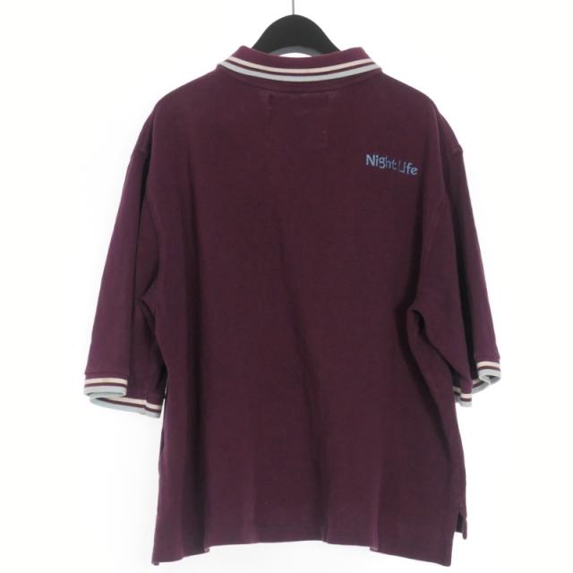 【中古】ダイリク DAIRIKU 19SS Night life Polo Shirt ポロシャツ カットソー 半袖 F ボルドー C-2 メンズ_1