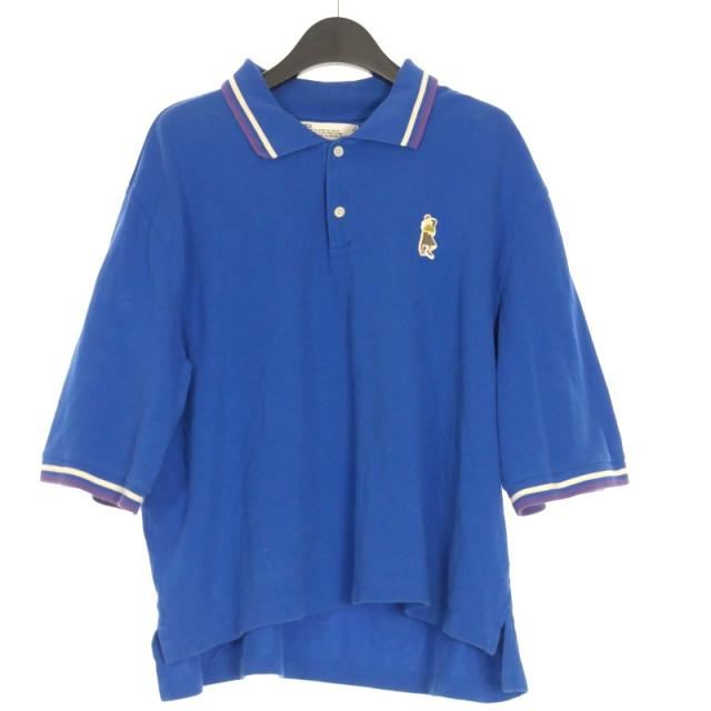 【中古】ダイリク DAIRIKU 19SS Night life Polo Shirt ポロシャツ カットソー 半袖 F ブルー 青 C-2 E メンズ