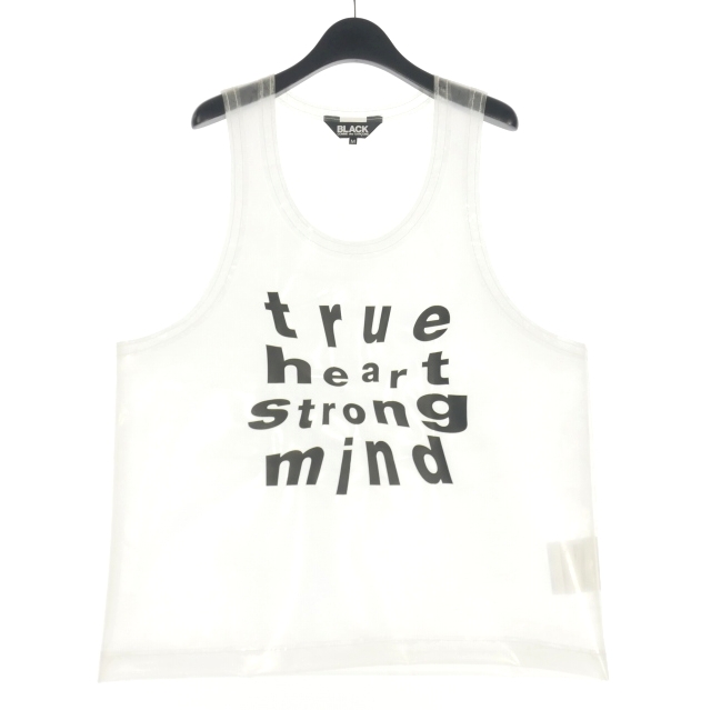 【中古】ブラックコムデギャルソン BLACK COMME des GARCONS PVC プリント タンクトップ M 1J-B002 メンズ