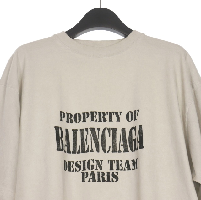 中古】バレンシアガ BALENCIAGA Property T-Shirt ダメージ加工