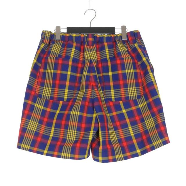 【中古】未使用品 ワタルトミナガ WATARU TOMINAGA 25SS チェック柄 ショートパンツ ショーツ 2 マルチカラー