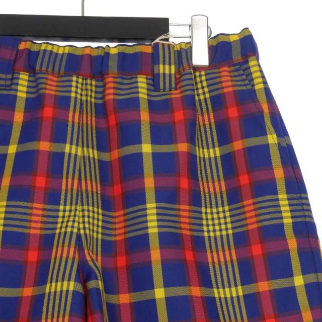 【中古】未使用品 ワタルトミナガ WATARU TOMINAGA 25SS チェック柄 ショートパンツ ショーツ 2 マルチカラー