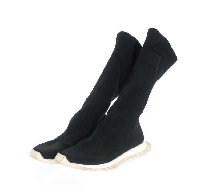 【中古】ダークシャドウ DRKSHDW リックオウエンス RUNNER STRETCH SOCK LOW ソックススニーカー 靴 ブラック 黒 メンズ