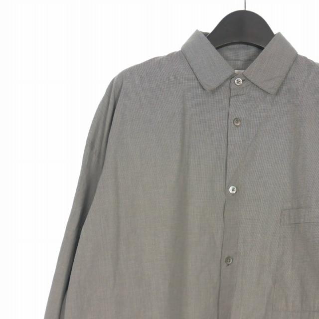 【中古】シュタイン stein OVERSIZED DOWN PATTERN SHIRT オーバーサイズシャツ トップス 長袖 S グレー ST.141-2 メンズ