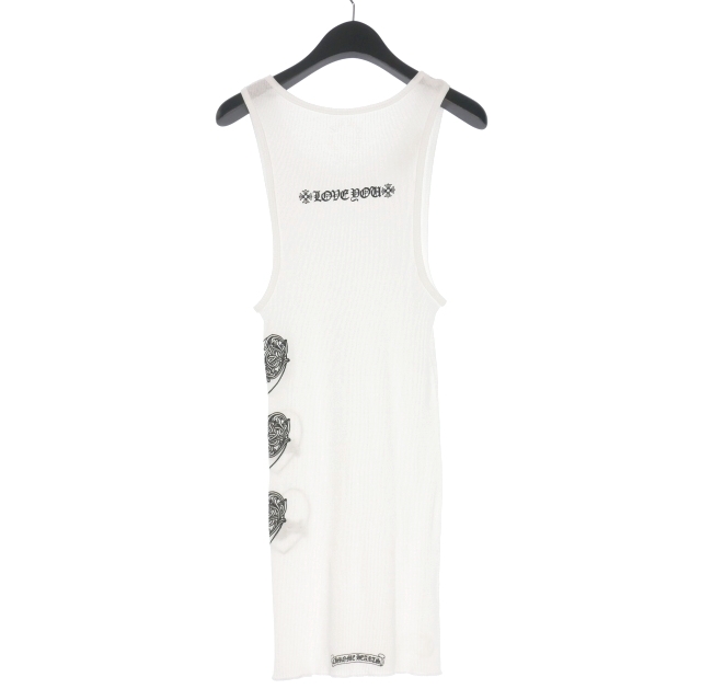 【中古】クロムハーツ CHROME HEARTS Love You リブタンクトップ カットソー M ホワイト 白 メンズ 中古】クロムハーツ CHROME HEARTS Love You リブタンクトップ