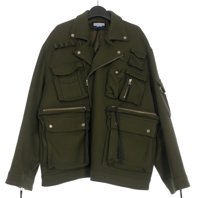 【中古】メゾンスペシャル MAISON SPECIAL ハイパーマルチポケット プライムオーバー ダブルライダースジャケット