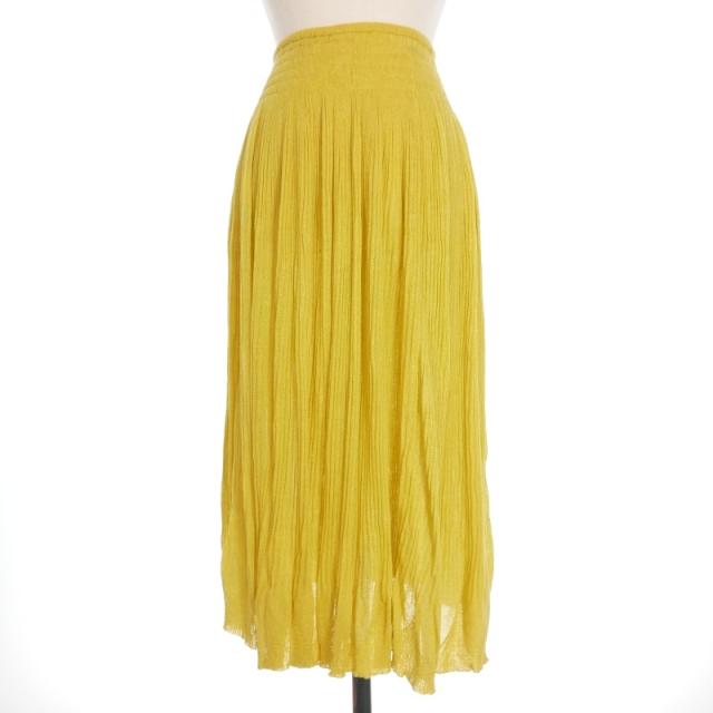 【中古】イッセイミヤケ ISSEY MIYAKE オールスタイル 70s ヴィンテージ ニットスカート イエロー ? D-HG 1904
