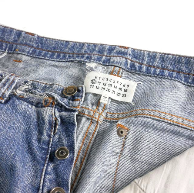 【中古】マルタンマルジェラ 10 Martin Margiela 10 14AW ダメージ加工 デニムパンツ ジーンズ 44 S50LA0062 中古】マルタンマルジェラ 10 Martin Margiela 10 14AW ダメージ加工