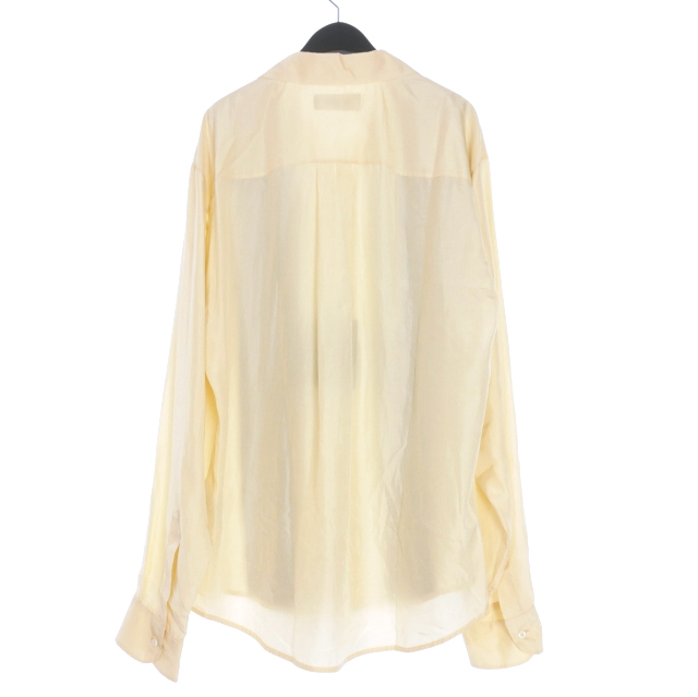 【中古】未使用品 ディースクエアード DSQUARED2 23AW Notch Collar Shirt 刺繍 オープンカラー シルクシャツ 長袖 46_1