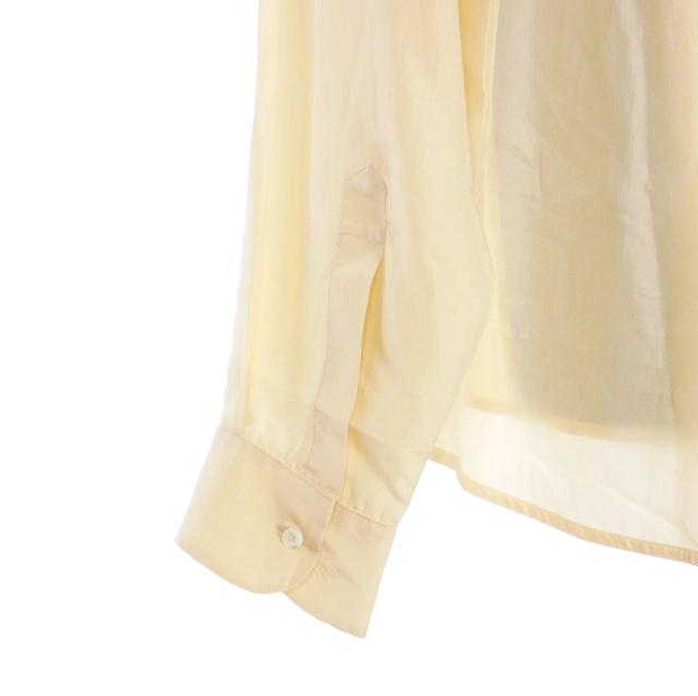 【中古】未使用品 ディースクエアード DSQUARED2 23AW Notch Collar Shirt 刺繍 オープンカラー シルクシャツ 長袖 46_4