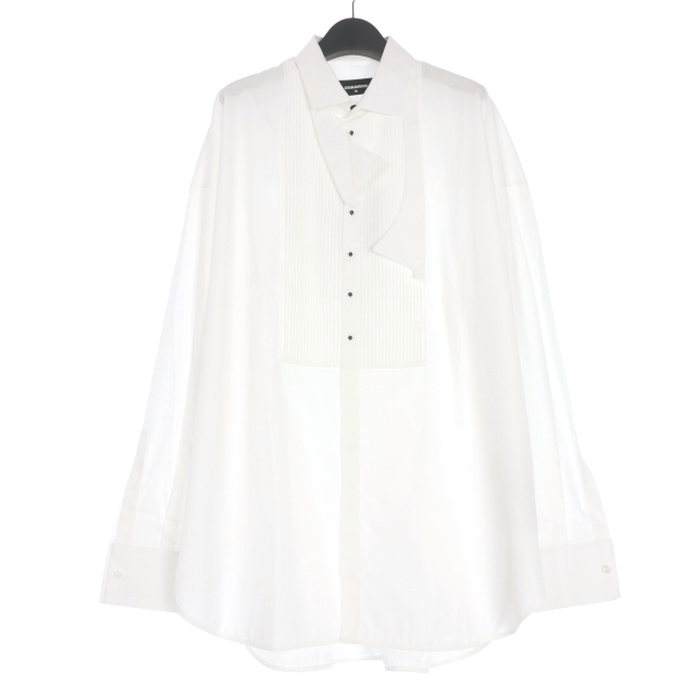 【中古】未使用品 ディースクエアード DSQUARED2 23AW Oversize SHIrt オーバーサイズシャツ ドレスシャツ 長袖 46 ホワイト