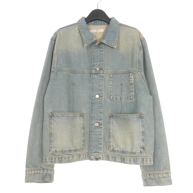 【中古】未使用品 ノーメンテナンス NO MAINTENANCE デニムジャケット ジージャン S インディゴ メンズ