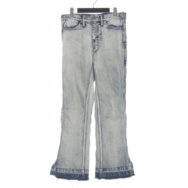 【中古】トーガ TOGA VIRILIS 23SS サイドジップ フレアデニム ジーンズ M/38/46 インディゴ TZ31-FF901 メンズ