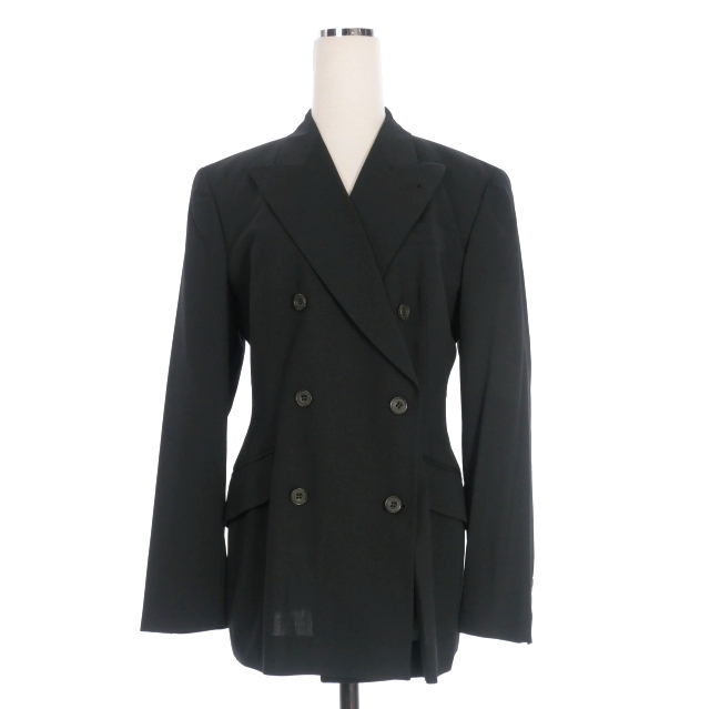 【中古】ジャンポールゴルチエ ファム Jean Paul GAULTIER FEMME ピークドラペル ダブルジャケット ブレザー 40