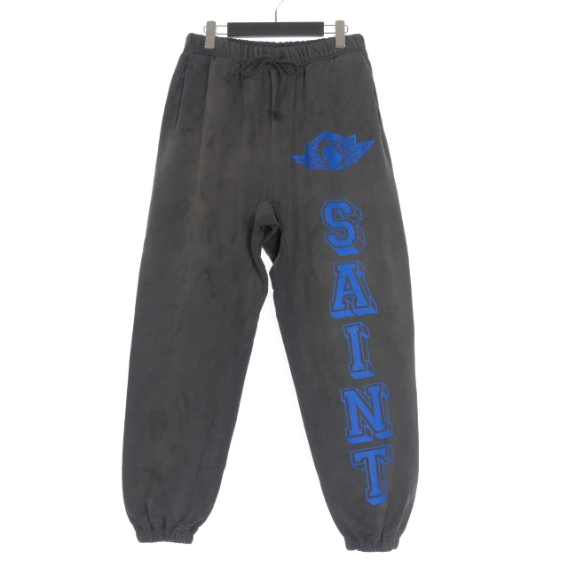 【中古】未使用品 セントマイケル SAINTMICHAEL 25AW ANGEL SWEAT PANTS スウェットパンツ M ブラック 黒