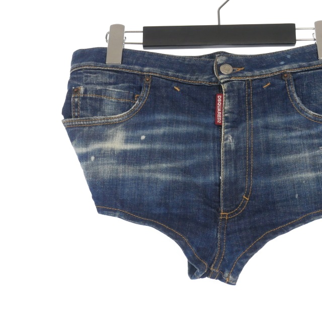 【中古】ディースクエアード DSQUARED2 23AW 不都合産業 デニムショートパンツ デニム 38 インディゴ S72MU0467 国内定まり レディース
