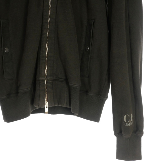 【中古】シーピーカンパニー C.P.COMPANY 00s ジップアップスウェットブルゾン ジャケット フード収納 M