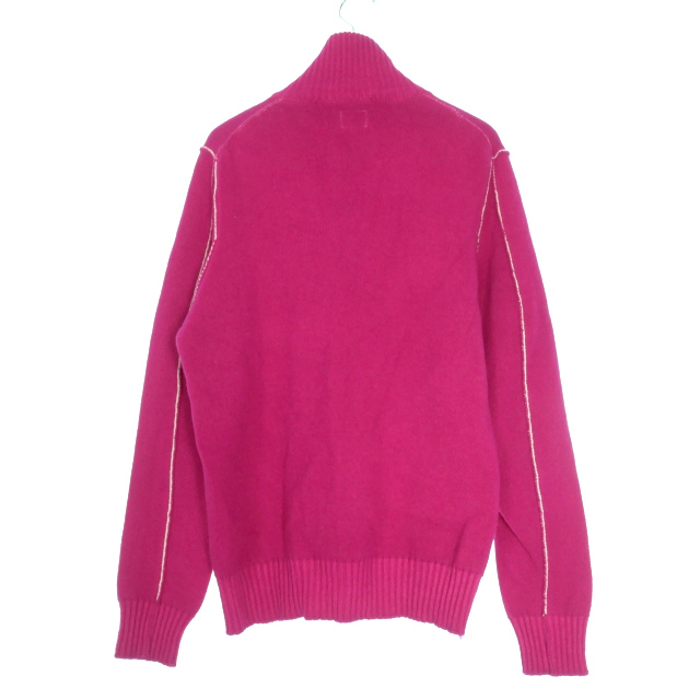 【中古】シーピーカンパニー C.P.COMPANY 00s ハーフジップニット セーター ステッチ 長袖 46 ピンク 451852F7