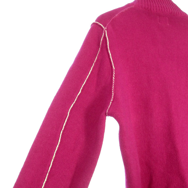 【中古】シーピーカンパニー C.P.COMPANY 00s ハーフジップニット セーター ステッチ 長袖 46 ピンク 451852F7