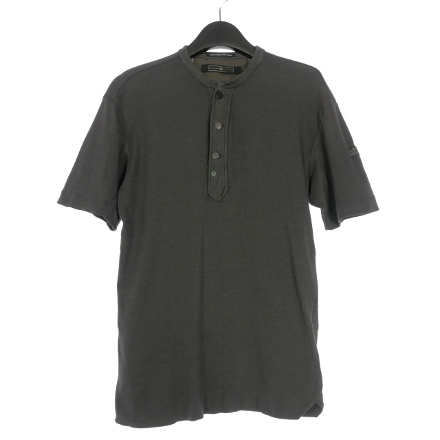 【中古】ストーンアイランド STONE  ヘンリーネック Tシャツ カットソー 半袖 S グレー 国内正規 メンズ