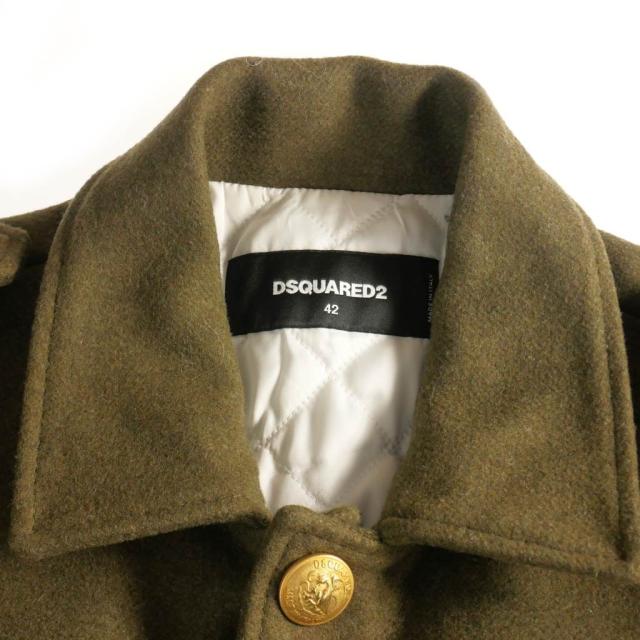 【中古】未使用品 ディースクエアード DSQUARED2 23AW Insulated Jacket ウール ジャケット ブルゾン 42 カーキ_6