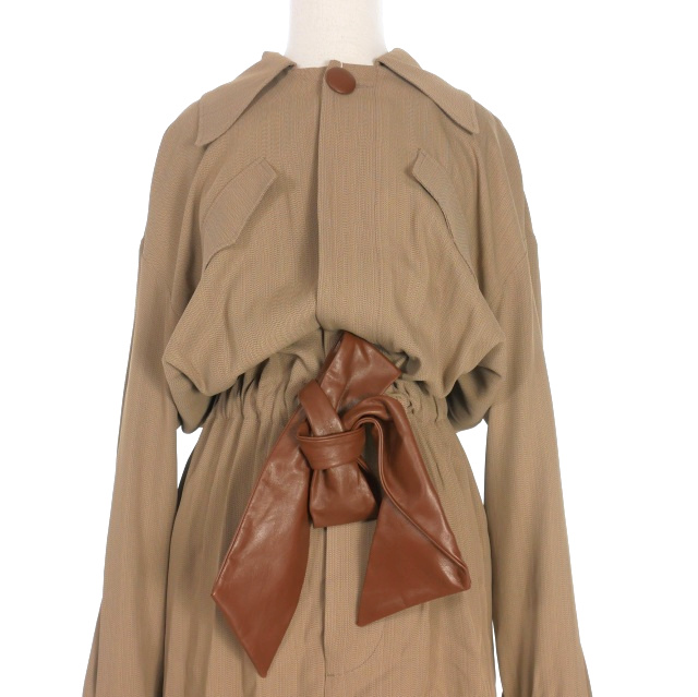 【中古】ディースクエアード DSQUARED2 23AW ブラウジングワンピース ドレス 長袖 38 ベージュ S75CV0678 国内正規 中古】ディースクエアード DSQUARED2 23AW ブラウジングワンピース