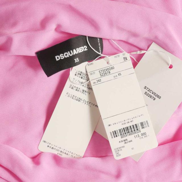 【中古】ディースクエアード DSQUARED2 23AW レーヨン タイトワンピース ドレス アシンメトリー XS ピンク S72CV0260_3