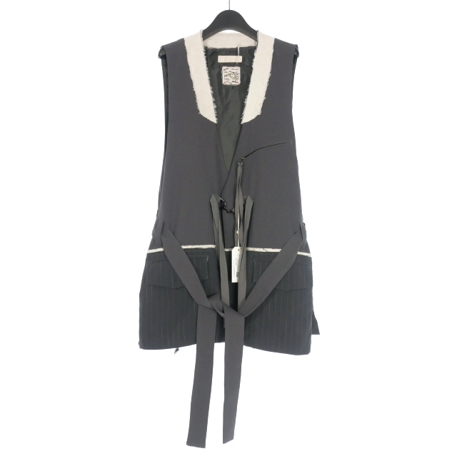 【中古】未使用品 メアグラーティア meagratia 25AW Oversized gilet オーバーサイズジレ ベスト 00 グレー