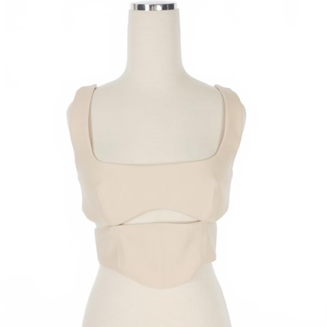 【中古】ディースクエアード DSQUARED2 23AW カットアウト キャミソール タンクトップ  38 ベージュ S75NC1049 国内正規