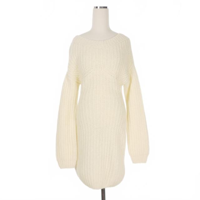 【中古】未使用品 ディースクエアード DSQUARED2 23AW Off The Shoulder Alpaca オフショルダー ニットワンピース