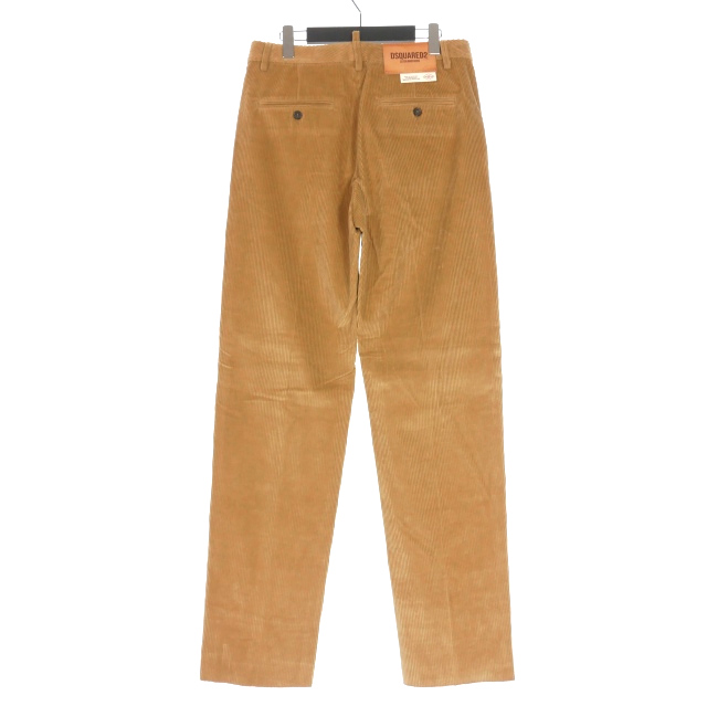 【中古】未使用品 ディースクエアード DSQUARED2 23AW Relax Pant コーデュロイ リラックスパンツ スラックス 46 ベージュ 国内正規_1