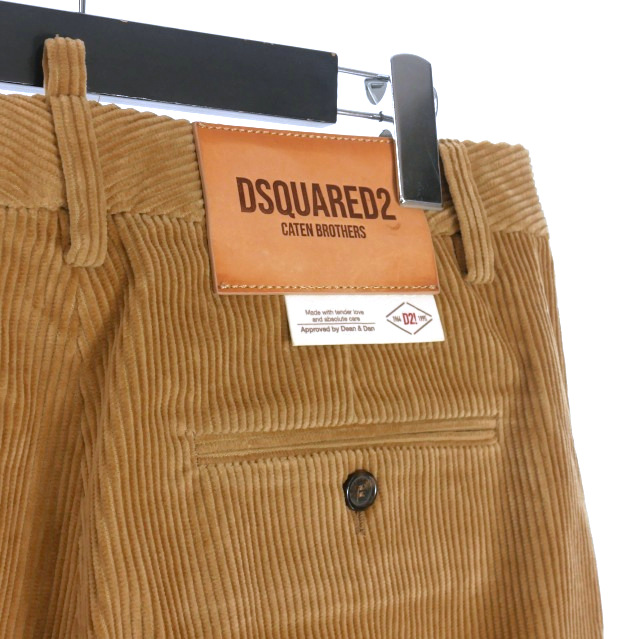 【中古】未使用品 ディースクエアード DSQUARED2 23AW Relax Pant コーデュロイ リラックスパンツ スラックス 46 ベージュ 国内正規_4